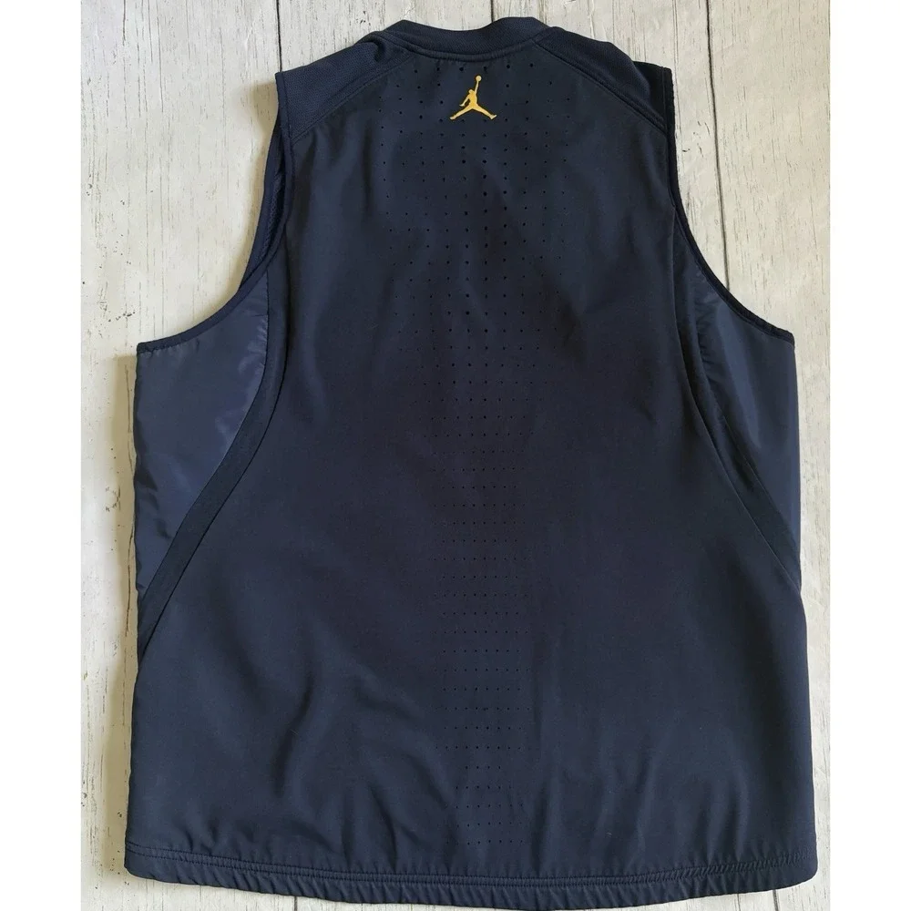 Jordan Michigan Men's Sleeveless full Zip Blue vest Men's Size XL